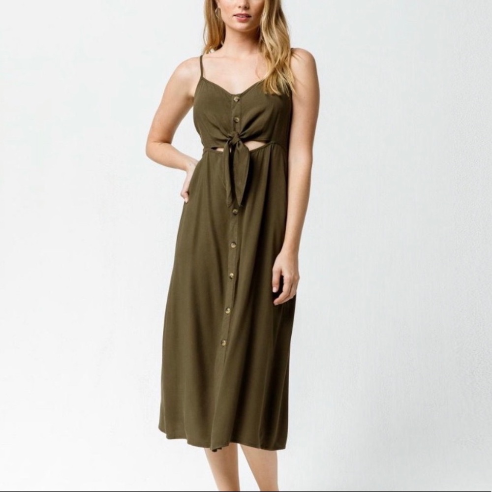 Mimi Chica Button Up Midi Dress